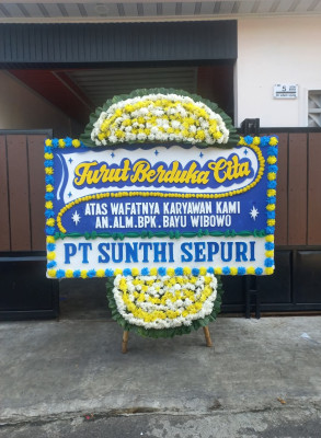 Papan Bunga Duka di Ledeng